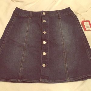 Never worn denim mini skirt